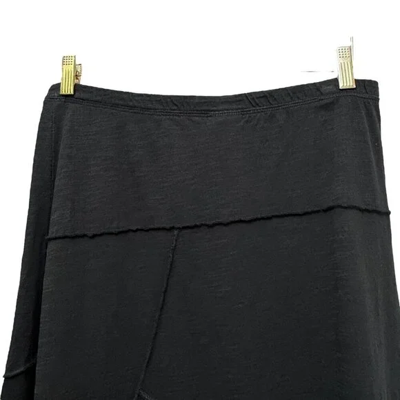 J.JILL Black Skirt XS Black Cotton Knit Casual Midi Pull on Elastic Waist - Picture 3 of 7